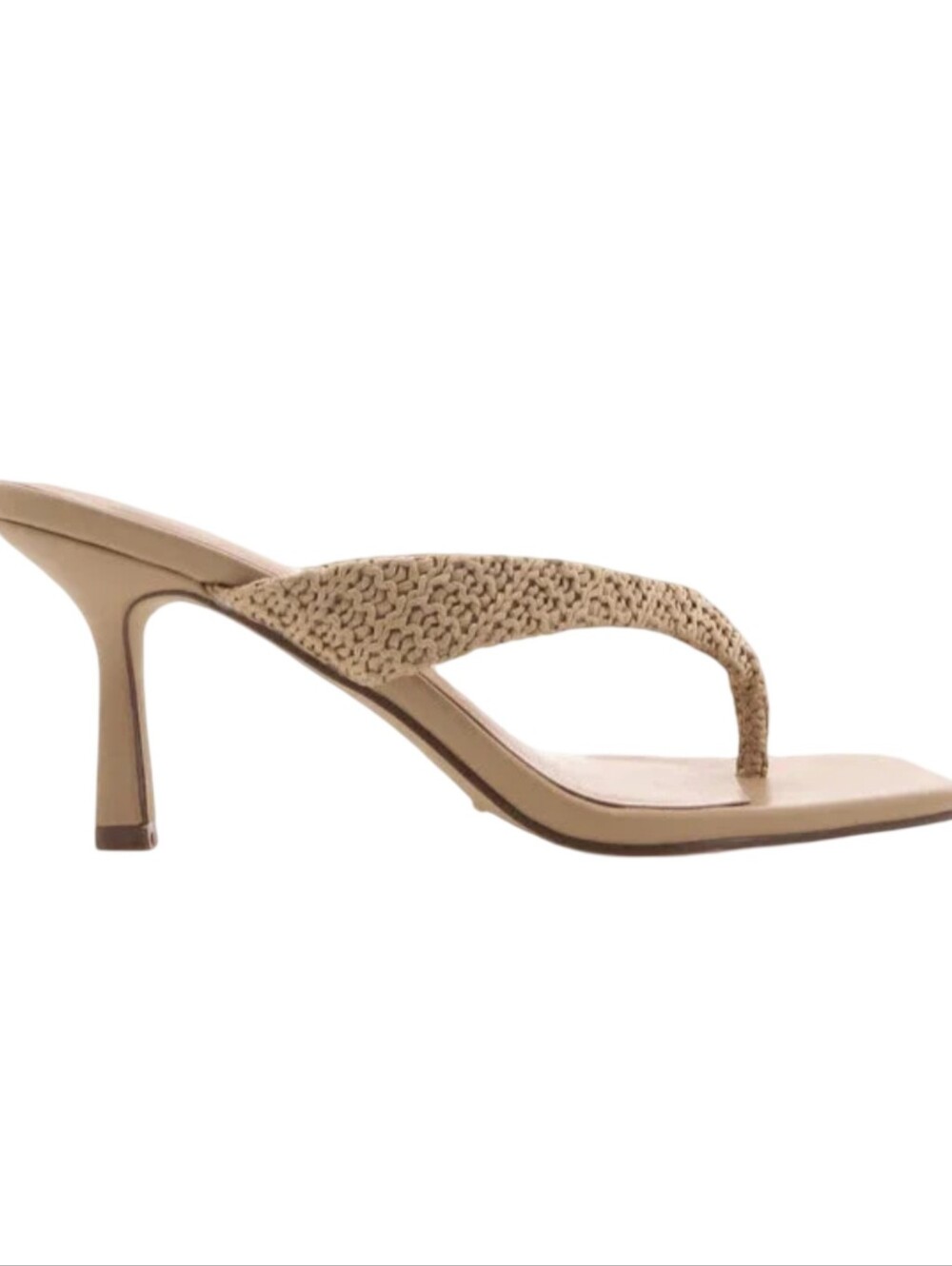 Billini Ravenna Heeled Thing Sandals in natural raffia, size 6. - Picture 4 of 9